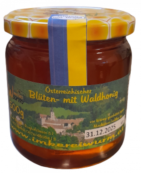 Österreichischer Blüten- mit Waldhonig 500g